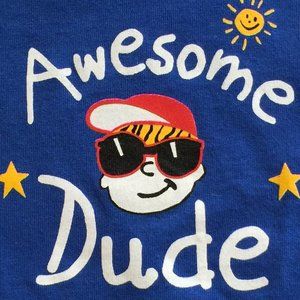 🇺🇸 Awesome Dude tot tee, Royal, 100% Cotton, NWT